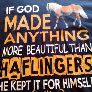 "If God Made Anything More Beautiful Than A Haflinger.." Women's Xlg T-shirt